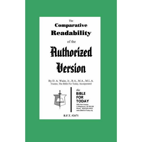 The Comparative Readability of the Authorized Version (Paperback)