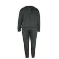 Cindysus Women Two Piece Outfit Plus Size Sweatsuit Hoodie Jogger Set