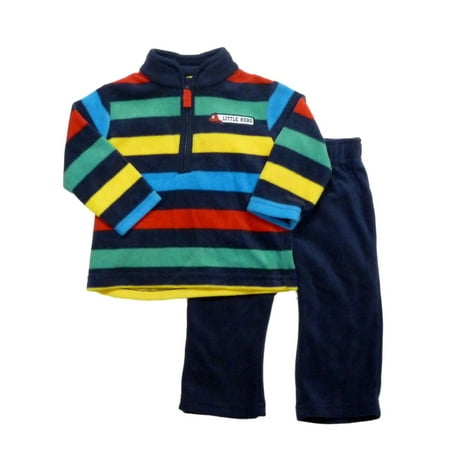

Carters Infant Boys 2 Piece Little Hero Outfit Striped Sweatsuit