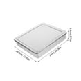 thumbnail image 2 of Zehuanyu Box Covered Baking Tray Stainless Steel Baking Pan With Lid Bread Baking Pan Cake Pan With Lid Bread Oven Ice Cream Container Freezer Box For Refrigerator Home Silver, 2 of 8