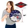 thumbnail image 3 of Reloj de pared coleccionable con letrero y reloj Gulfpride Motor Oil, 3 of 5