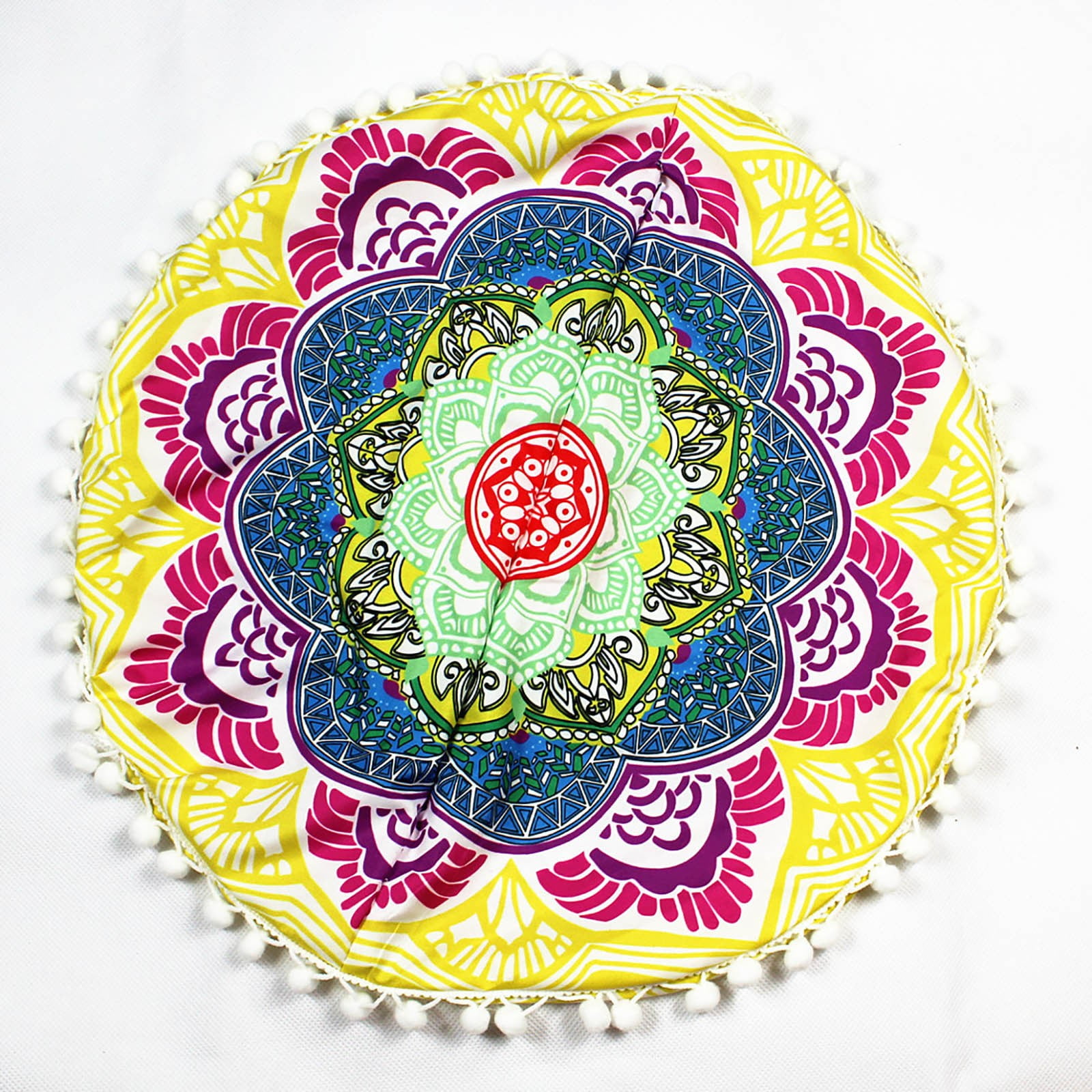 Dvkptbk Round Bohemian Meditation Cushion Cover Ottoman Cushion