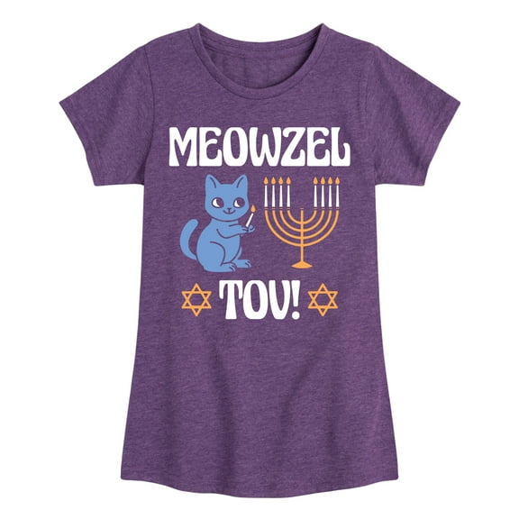 Instant Message - Meowzel Tov! - Toddler & Youth Girls Short Sleeve Graphic T-Shirt