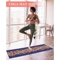 thumbnail image 2 of 4th of July Yoga Towel for Hot Yoga Non Slip, Blue Red Star Flowers Botanical Rustic 26"x74" Yoga Mat Towel Absorbent Yoga Sweat Towels Microfiber Hot Yoga Blanket for Bikram Pilates, 2 of 7