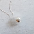 thumbnail image 6 of Mustard Seed Pendant Charm, 8mm small, glass globe, sterling silver cap, 6 of 7