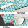 thumbnail image 3 of Turquoise Daisy Flower Floral Pattern Kitchen Rug Mat,Kitchen Runner Rugs Non Skid Washable,Decorative Kitchen Floor Mats for Kitchen,Sink,Laundry,17"X47", 3 of 5