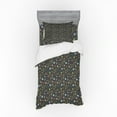 thumbnail image 1 of Ambesonne Floral Bedding Set 3 Pcs, Minimal Cartoon Flowers, Twin XL, Olive Green Dried Rose, 1 of 3