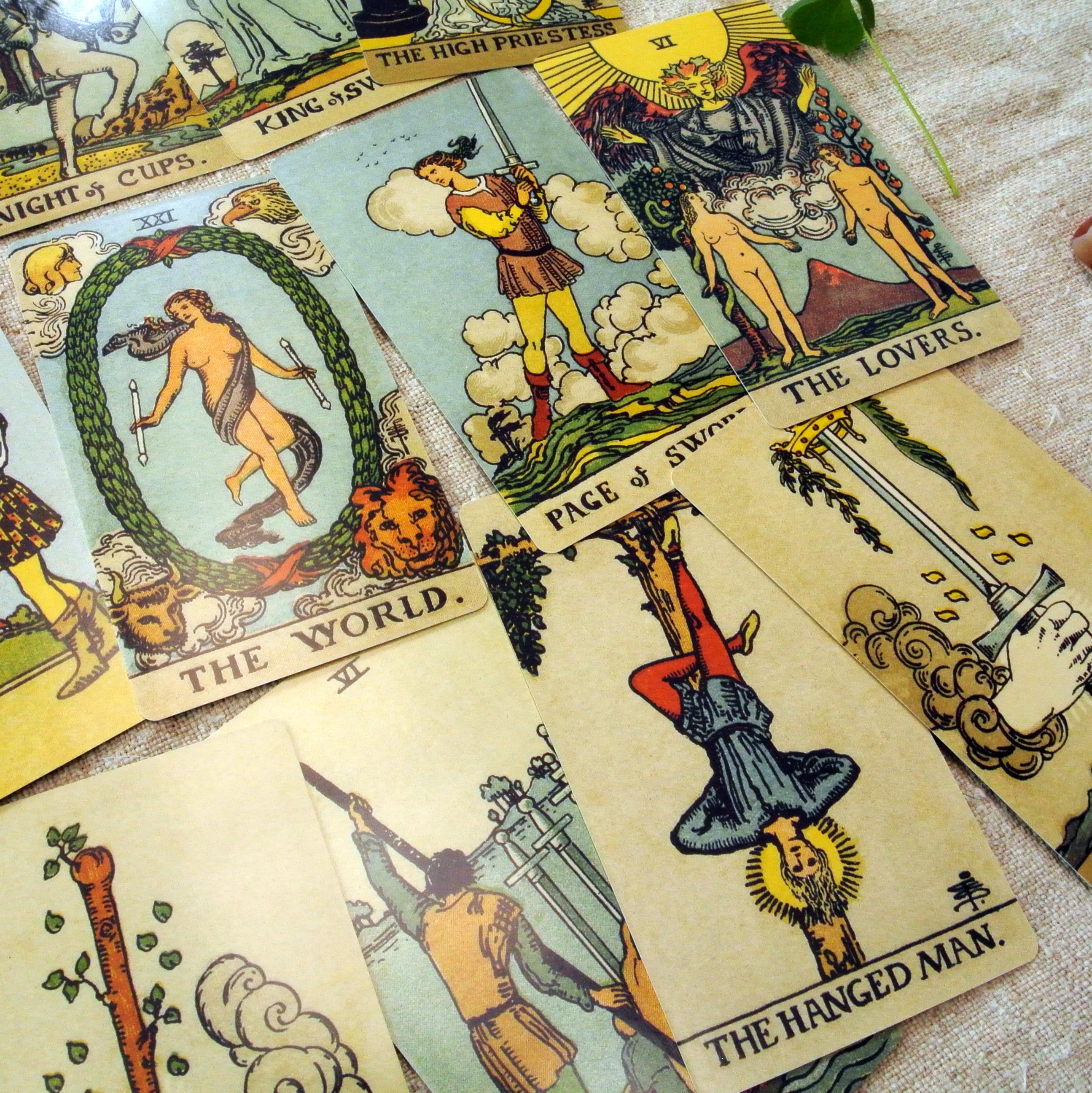Unique Vintage 7x12 cm Borderless 78 Tarot Deck Set Classic