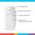 GE Wireless Doorbell Kit, 2 Chime Melodies, 1 Receiver, 1 Push Buttons