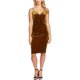 thumbnail image 1 of 1.STATE Vestido de terciopelo para mujer, amarillo, mediano, 1 of 2
