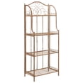thumbnail image 3 of Safavieh PAT5014A Collection Amaris Rusty Orange Wrought Iron  4 Tier Outdoor Bakers Rack Shelve, 3 of 4