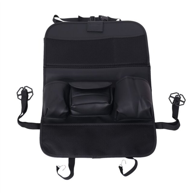 Organizador trasero de coche, mesa plegable, bolsa plegable, caja de almacenamiento, almacenamiento para coche Suministros, negro