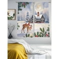 thumbnail image 3 of Christmas Snowfields Sheer Curtains 72 Inch Length 2 Panels Set, Winter Elk Cardinal Xmas Tree Branch Voile Window Treatment Curtains Sheers Drapes for Bedroom/Living Room/Kitchen 52"x72"x2, 3 of 7