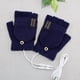thumbnail image 1 of Guantes calefactables USB para hombre y mujer | Diseño de medio dedo sin dedos | Almohadillas térmicas de doble cara para escribir y jugar | Mitones de punto lavables para el frío y el alivio de la, 1 of 1