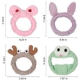 thumbnail image 3 of NOGIS 4 Pieces Animal Themed Spa Headband Cute Makeup Headband Lovely Ears Hair Band for Washing Face Elastic Cosmetic Head Wrap for Women Girls, 4 Styles, 3 of 7