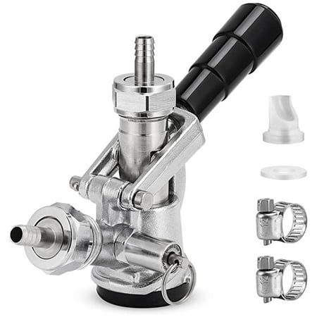 

Beer Coupler System Coupler Tap Stainless Steel Probe Chrome-Plated Body No-Leakage Gas Check