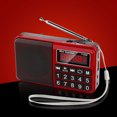 thumbnail image 1 of Radio portátil FM / AM (MW) / SW / USB / Micro-SD / MP3, estación de radio con botones grandes y pantalla grande, radio portátil recargable con batería de 1200 mAh (azul) Sin marca Otros accesorios de domótica, 1 of 4