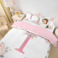 thumbnail image 3 of Catabedysis Pink Alphabet I Duvet Cover Queen,Kawaii Flowers Queen Bedding For Girls,Pink Reversible,3pcs,1 Duvet Cover and 2 Pillowcases, 3 of 6