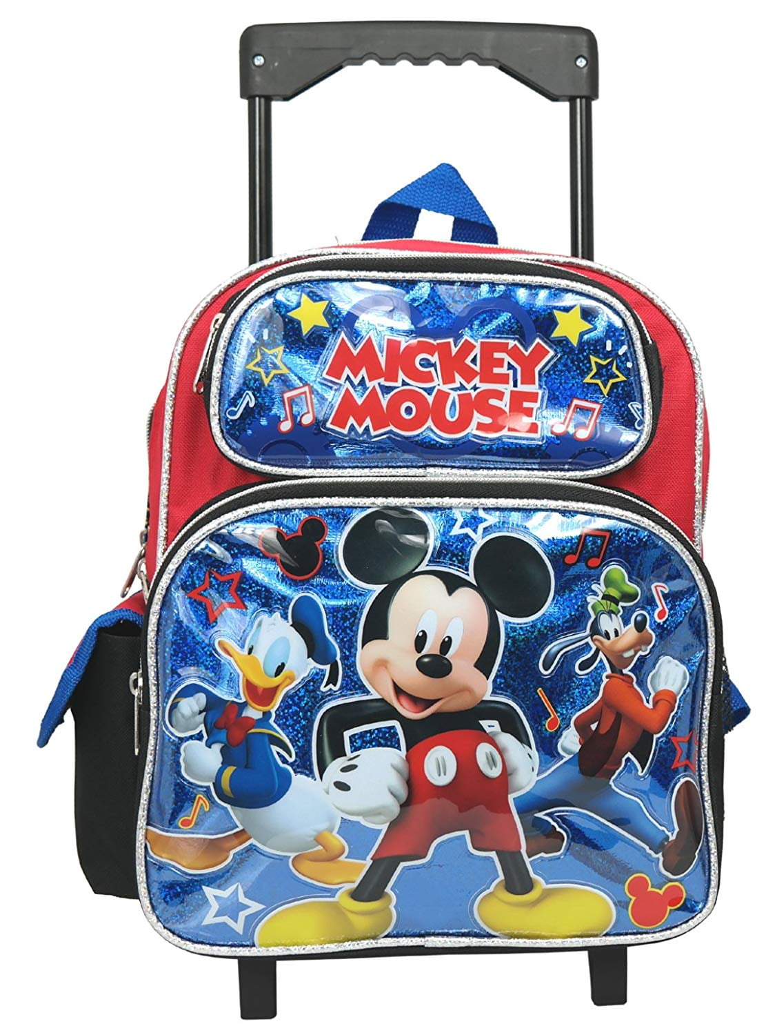 Disney Mickey Mouse 16" Large Rolling Backpack Mickey Roller Backpack 