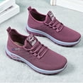 thumbnail image 5 of Daznico Women's Breathable Running Shoes - Lightweight Mesh Sneakers with Soft Sole for Gym, Jogging & Casual Wear - Comfortable Lace-Up Design,Color:Purple,Size:7.5, 5 of 7