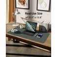 thumbnail image 5 of MaxxMarket Leather Desk Protector, Office Mat, Large Mouse Mat, Non-Slip PU Leather Blotter, Laptop Desk, Waterproof Writing Pad for Office and Home (Dark Green, 31.5" x 15.8"), 5 of 24