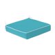 thumbnail image 1 of Cojín para silla impermeable con correas de sujeción, cojín cuadrado acolchado con bordes ribeteados, asiento de patio. azul, 1 of 8
