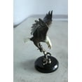 thumbnail image 3 of Nifao Bronze Eagle Statue on Marble Base Soaring Bird Sculpture – Bronze Statue on Marble Base, Home Decor, 8"L x 5"W x 10"H, 3 of 12