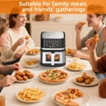 thumbnail image 5 of 8Qt Large Digital Air Fryer, 8-in-1 Stainless Steel Cooking Pot with Viewing Window, Touchscreen, 180-400°F, Non-Stick & Dishwasher-Safe, Black, 5 of 8
