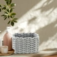 thumbnail image 3 of Gnwei Small Storage Baskets, Natural Cotton Rope Woven Baskets for Organizing, Tiny Oval Storage Easter Baskets, Small Basket, Cat Dog Toy Baskets, Bathroom Organization Bin, 3 of 7