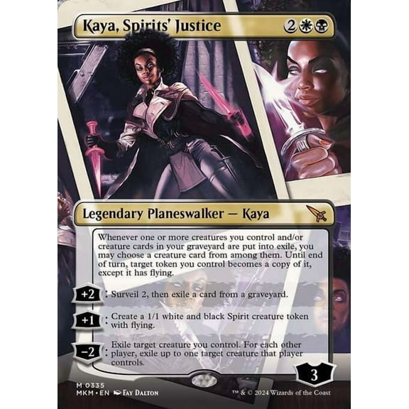 MtG Murders at Karlov Manor Mythic Rare Kaya, Spirits' Justice (Borderless) #335