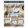 thumbnail image 6 of Christmas Valances for Windows, 54 x 18in, Poinsettia Snowflakes Linen Pine Cone Pine Needle Rod Pocket Kitchen Valance Curtain Light Filtering Window Treatments for Living Room Bedroom, 1 Panel, 6 of 7