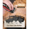 thumbnail image 5 of Lemulegu Cordless Electric Hair Clippers for Large Pets,Two-Speed Quiet Strong Motor Dog Grooming Kits with Wide Stainless Steel Blade for Thick Coats Dogs,LGL 066R, 5 of 7