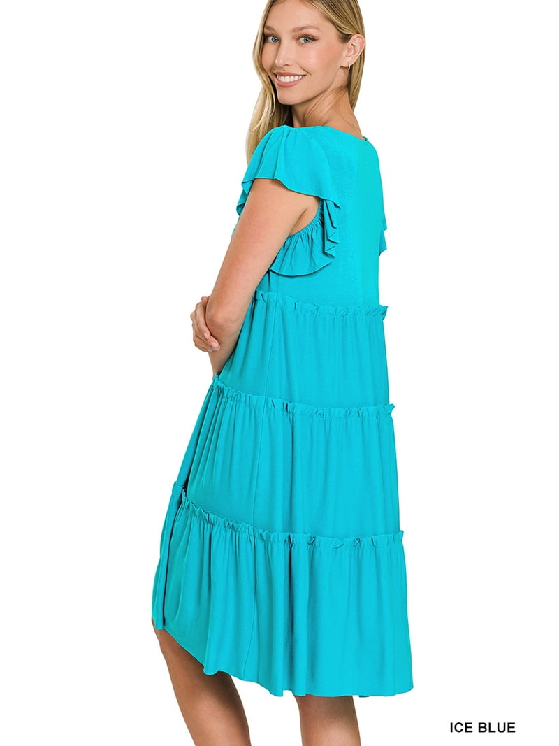 knee length blush bridesmaid dresses Elegant Embroidery Deep V Neck A-Line Knee Length Two Piece Suit Tulle main image 0