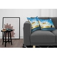 thumbnail image 3 of Ambesonne Nautical Throw Pillow Cover 2 Pack, Sea at Sunset Ship, 18", Blue, 3 of 7