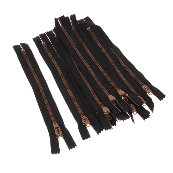 10 Pcs Fermeture Éclair en Résine Fermeture à Glissière à Extrémité Fermée pour Fournitures de Couture Noir