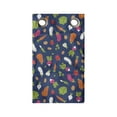 thumbnail image 1 of Vegetable Hanging Pocket Organizer, Carrot Pepper Onion Zucchini Garlic Potato Tomato Vegetarian Life Healthy, Printed Polyester Storage Bag with Pockets, 9" x 27", Multicolor, 1 of 2