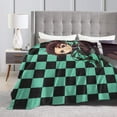 thumbnail image 4 of Demon Slayer Bed Blanket Air Conditioner Quilt Ultra Soft Flannel Blanket All Season Fuzzy Blanket Reversible Fluffy Plush Blanket 40"X30", 4 of 8