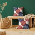 thumbnail image 2 of 4th of July Decorations Pillow Covers 18x18 Set of 2, Blue Red White Dahlia Floral Decorative Throw Pillows Patriotic Independence Day Outdoors Decorative Linen Cushion Case for Couch Sofa Home, 2 of 6