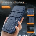 thumbnail image 3 of For Google Pixel 10 /10 Pro/9/9Pro Phone Case,WIth Invisible Kickstand,Sliding Camera Cover,Military Grade Protective Heavy Duty Protection Shockproof Anti-Scratch Rugged Durable Phone Case,Blue, 3 of 8