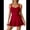 Wine Red, variant on Women'S Crossover Ruched Skirt One Piece Swimdress Swimsuit Bathing Suit Military Green S