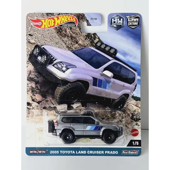 Hot Wheels Premium 2005 Toyota Land Cruiser Prado 1:64 Diecast Real Riders