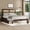 Espresso, variant on Harper & Bright Designs Full Size Platform Bed with Rattan Headboard, Wood Farmhouse Rattan Bed with Drawers, White Oak