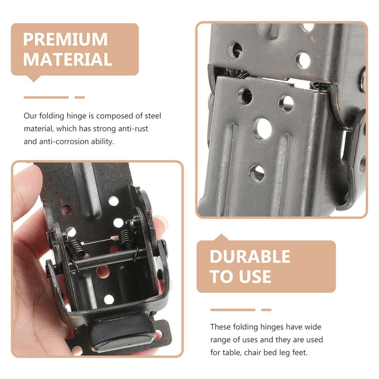 2 Pcs 90 Degrees Self-locking Folding Hinge Anti-corrosion