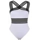 thumbnail image 5 of Traje de baño de una pieza de verano para mujer, sin tirantes, de malla, para playa, monokini con efecto push-up, traje de baño para playa, 5 of 7