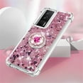 thumbnail image 4 of Glitter Clear Sparkly Bling Case for Xiaomi Poco F5 Pro 5G, Flowing Liquid Quicksand Cover with Diamond Ring Holder Case for Xiaomi Redmi K60 /Poco F5 Pro 5G  Rose Gold, 4 of 14