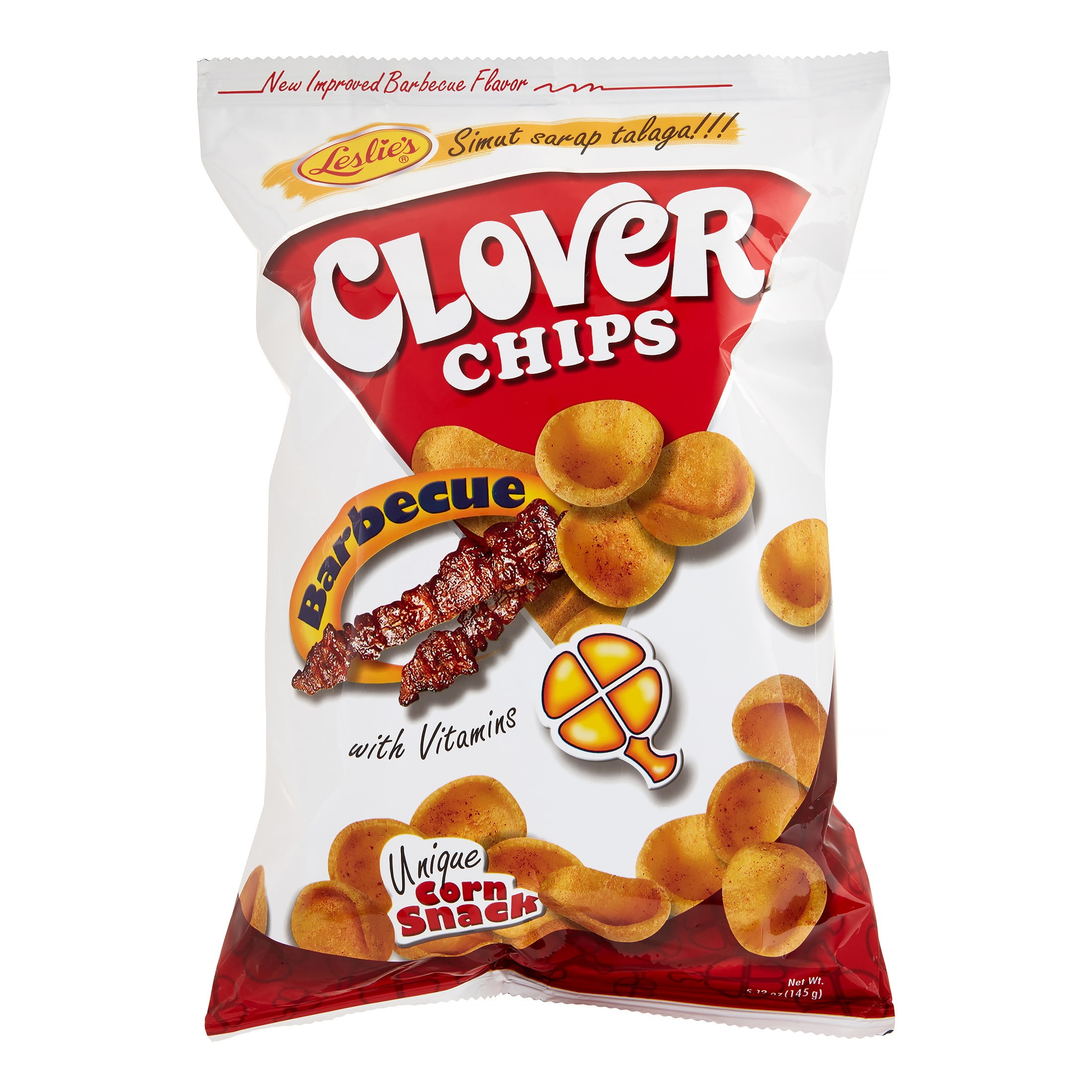 Leslie's Clover Chips Barbecue Unique Corn Snack, 5.12 oz