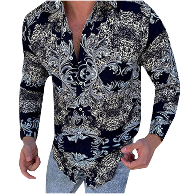 Printed Long-Sleeved Shirt - Luxury Multicolor