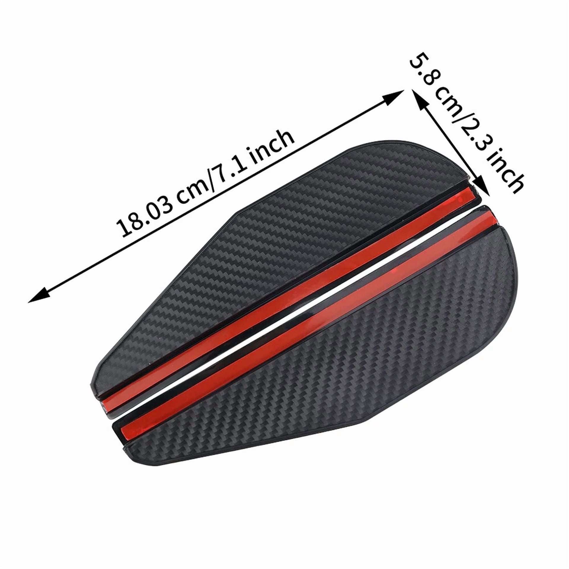 FLINT- For Suv Auto Car Accessories 2X Carbon Fiber Look Mirror Rain Visor Guard