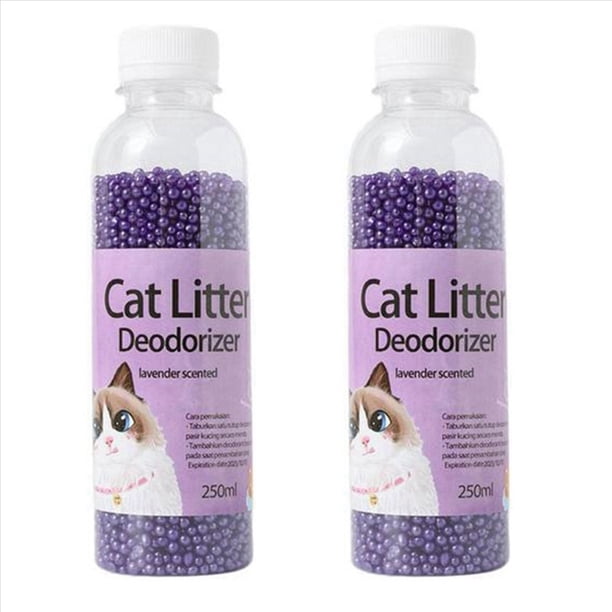 2X 300G Limpieza de Inodoros para Gatitos, Perla Desodorante para para Gatos, Artefacto Que Absorbe el Olor de Mascotas con CarbóN Activado, Hedor A para Gatos-D