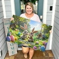 thumbnail image 2 of Binwennn Easter Bunny Pattern Soft Velvet Carpet Festive Atmosphere Cute Decoration A Must Have Carpet For A Warm Home 40X60CM B1 Dining Carpet Rugs 8x10 Throw Blankets Carpet Area Rug Small Carpet, 2 of 4